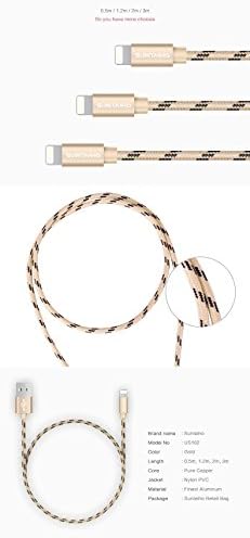 Suntaiho Micro USB Cable Fast Charging Mobile Phone Cable 50cm USB Data Cable for iPhone 6 6s Plus 5s