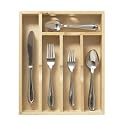 Marion Mirror 46-pc. Flatware Set with Wood Tray