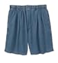 Creekwood Big & Tall Elastic-Waist Pleated Twill Shorts