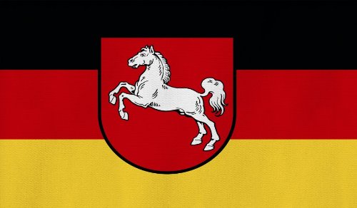 Fahne / Flagge Bundesland Niedersachsen 90 x 150 cm Größe 90×150 Farbe Niedersachsen