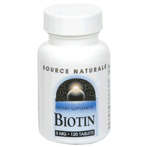 Source Naturals Biotin 5mg, 120 Tablets (Pack of 2)