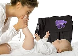 K-State Logo Diaper Bag Official NCAA College Logo Deluxe Kansas State University - Baby Bag - BEST Baby Shower GIFT for New Dad, Father or New Mom Mother GIFTS