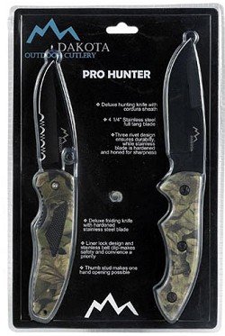 Dakota Cutlery Pro Hunter 2 Piece Camouflage Hunting Knife Set