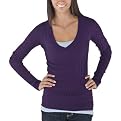 Juniors' Mossimo Supply Co. Elbow Sleeve V-Neck Sweater - Purple