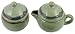 MARA STONEWARE COLLECTION - Collectible Creamer & Sugar Bowl Set - Mexican Pottery - Antique Green