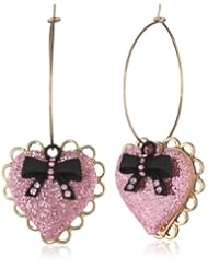 Betsey Johnson "Paris is Always a Good Idea" Heart Drop Earrings