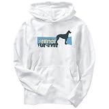 Hoodie Mens White  FRIENDS FUR - EVER - Lurcher  Dogs
