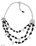 Pearl and onyx necklace, 'Favorite Memories'