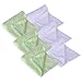 SiMignon Bamboo Baby Washcloths, Extra-Soft 6 pk Green and White Best Gift Set for Baby Shower and Newborns