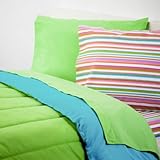 Extra-Long Twin Comforter, Aqua/Kiwi
