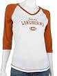 5th & Ocean University Of Texas Long Horns Missy Knit 3/4 Sleeve V-Neck Tee