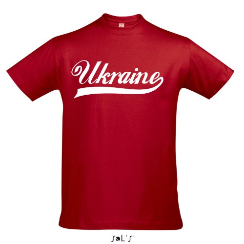 T-Shirt – Ukraine Oldschool Ukraine LÄNDERSHIRT EM / WM FAN Trikot S-XXL , Red – weiß , M