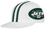 NFL Men's New York Jets End Zone Flat Visor Flex Hat - Tw79Z (White, Large/X-Large)