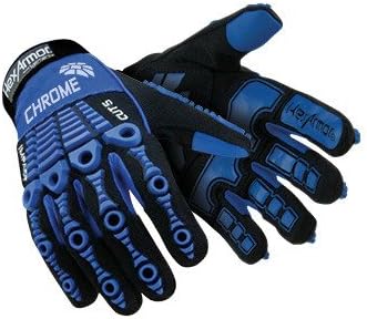 HexArmor 4024 Chrome Series Anti-Vibration Work Safety Cut 5 Gloves 8 Medium