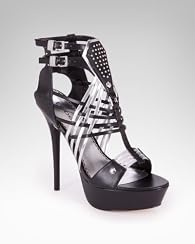 Tina Faux Leather Metallic Woven Sandal