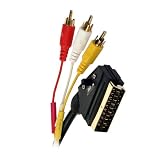 APM - Cordon Peritel M�le / 3 Rca   ( 2 Audio + 1 Video + Switch ) - 2,00 M - Goldpar APM