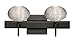 Besa Lighting 2SW-5612GL-BR-SQ 2X40W G9 Lasso Wall Sconce with Canopy Glitter Glass, Bronze Finish
