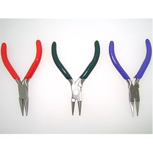 3pc JEWELERS and BEADING - Mini PLIERS - stainless steel by Unknown