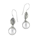 Sterling Silver Pearl Drop Earring