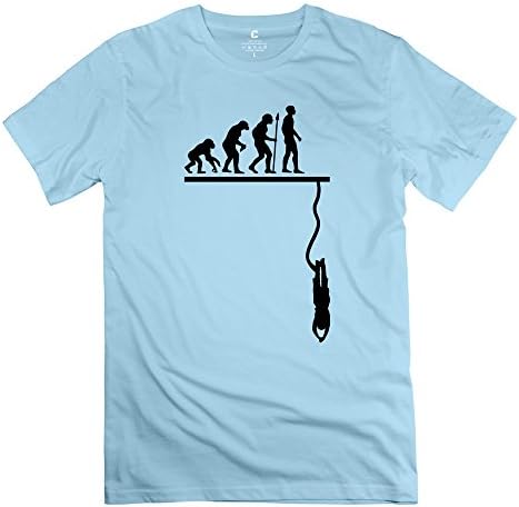 ZYA6W Men Bungee Evolution Short Sleeve Geek T Shirt SkyBlue 20