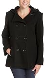 AK Anne Klein Women's Double Breasted Peacoat With Hood