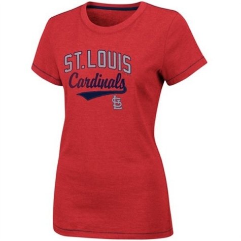 Majestic St. Louis Cardinals Ladies Red Win Win Fashion T-shirt (X-Large)