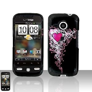 Pink Red Vine Heart Snap On Hard Skin Faceplate Cover Case For Htc Droid Eris 6200 + Belt Clip Pink Red Vine Heart Snap On Hard Skin Faceplate Cover Case For Htc Droid Eris 6200 + Belt Clip
