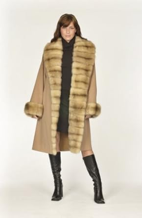 Camel Loro Piana 100% Cashmere with Russian Golden Sable