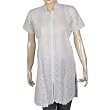 White Top Cotton India Cloth Chikan Embroidery Size M