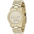 Michael Kors Watches Gold Chronograph Runway