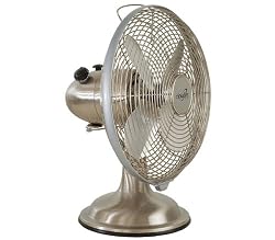 Minka-Aire Fans F300-BN 11 Retro Contemporary Indoor Brushed Nickel Desk Fan