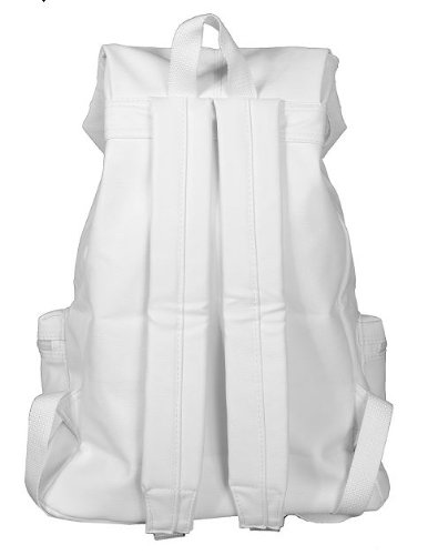 White PU Leather-like Material Backpack School Bag GREAT QULAITY! Look Real COOL !