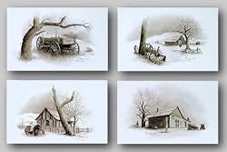 Country Memories Set - Signed and Matching Numbers by Howard Burger 11"x14" Art Print Poster