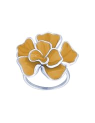 Sterling Silver Enamel Flower Ring