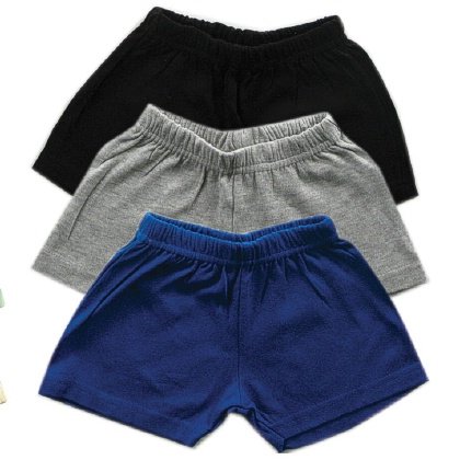Shorts 3pk, Gray, 3-6 months