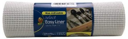 Duck 736775 Non-Adhesive Select Easy Shelf Liner, White, 12-Inch Wide 10-Square-Feet
