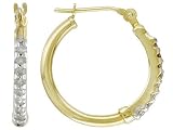 14KT .25CTW DIAMOND HOOP EARRINGS