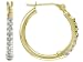 14KT .25CTW DIAMOND HOOP EARRINGS