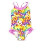 Girls Peace, Love, Earth One Piece Bathing Suit