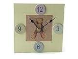Tree By Kerri Lee Square Clock, Yellow