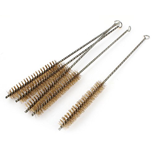31cm Length 20mm Diameter Brass Wire Tube Cleaning Brush 5 Pcs