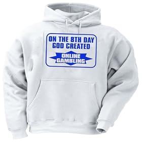 ON THE 8TH DAY GOD CREATED ONLINE GAMBLING Youth Hooded Sweatshirt (for Kids) Various Colors Available
