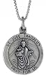 Sterling Silver St. Jude Pendant, 13/16 in. (21 mm) tall