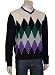 Malo Mens Pure Cashmere Argyle V-Neck Sweater Size Medium M Euro 50 Italy