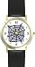 Spider Web No.1 - Animal - WATCHBUDDY® DELUXE TWO-TONE THEME WATCH - Arabic Numbers - Black Leather Strap-Size-Children's Size-Small ( Boy's Size & Girl's Size )