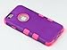 ULAK iPhone 6S Case, iPhone 6 Case, Shock-Absorbing Case with Hybrid 3in1 Soft Silicone + Hard PC Cover for Apple iPhone 6/6S 4.7 Inch Device (Purple/NeoPink)