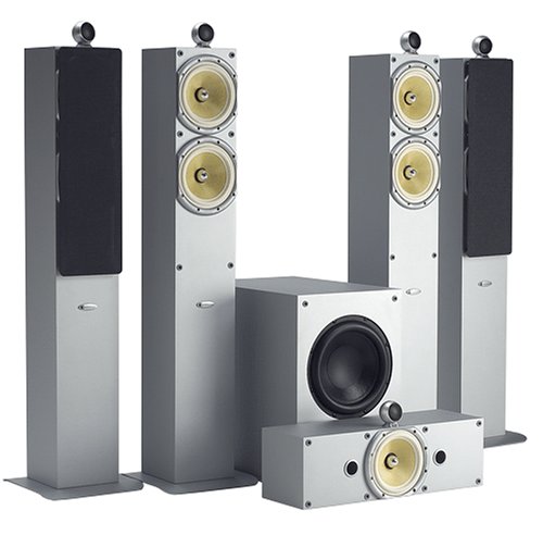 Crystal Acoustics TX-T10 Home Theater Speaker System with 10 THX SELECT Certified Subwoofer, Silver
