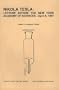 Nikola Tesla: Lecture Before the New York Academy of Sciences April 6, 1897: The Streams of Lenard and Roentgen and Novel Apparatus for Their Production