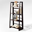 Dolce 4-Shelf Folding Bookcase - Dark Walnut