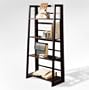 Dolce 4-Shelf Folding Bookcase - Dark Walnut